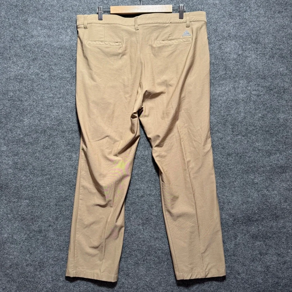 Adidas Ultimate 365 Pants 38x30 Khaki Tan Stretch Performance Straight Leg Chino